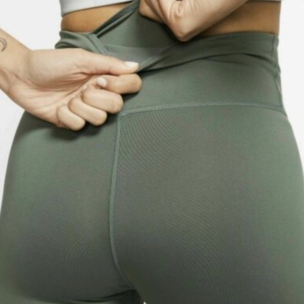 Olive Green Women's Active Leggings - Picture 3 of 13
